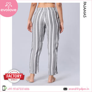100% algodón hecho señoras de longitud completa solo Jersey ropa de noche para mujer pijama pantalón a precio competitivo - Product Image 6