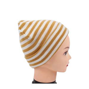 หมวกบีนนี่ถักอะคริลิคลายทางผ้าแจ็คการ์ดแนววินเทจสำหรับผู้ชายและผู้หญิง - Product Image 6