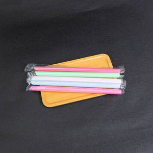 100% Recyclable PP <b>Disposable</b> Full Color Mix Straws-Individually <b>Wrapped</b> - Product Image 2