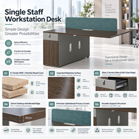 Module d'extension de bureau de haute qualité avec écran en tissu et armoire verrouillable pour poste de travail individuel en aménagement ouvert