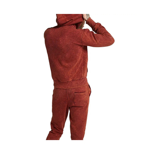 Traje de Jogger ajustado con logotipo personalizado para hombre, ropa deportiva de ocio con cremallera, chándal de dos piezas para invierno, opciones de talla grande - Product Image 4