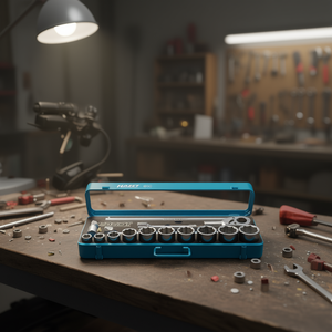 Hazet 15-Piece Set of <b>12</b>-<b>Point</b> Metric Square <b>Sockets</b> 3/4'' Short - Product Image 3