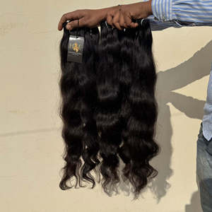 Lot d'extensions de cheveux naturels indiens non traités, ondulés et lâches, avec cuticules alignées, pour la vente en gros - Product Image 2
