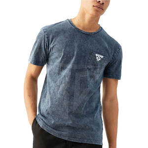 Venta al por mayor de gran tamaño ácido lavado hombres camisetas para la venta ácido lavado de alta calidad Vintage camiseta - Product Image 1