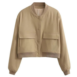 Vente en gros de nouvelle veste universitaire courte à la mode pour femmes avec logo personnalisé veste universitaire tendance fabriquée au Pakistan en coton tricoté - Product Image 1