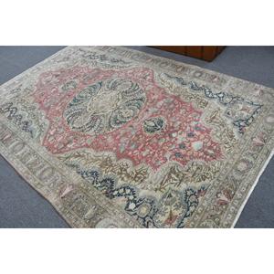 Tapis vintage 6,4x9,5 pi (196x291 cm), tapis persan turc rouge - Product Image 4