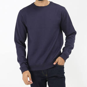 เสื้อสเวตเชิ้ตผู้ชายทรงปกติ ผ้าฝ้าย 100% แขนยาว สีพื้น ผ้าฟลีซ คอกลม สไตล์ลำลอง เสื้อผ้าฤดูหนาวสำหรับใส่เป็นเสื้อตัวบน - Product Image 2