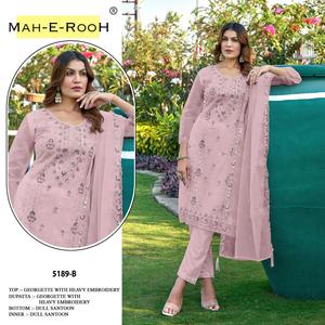 Costume pakistanais complexe main Khatli travail Premium Sequin broderie Premium vêtements ethniques pour les fêtes de mariage festives - Product Image 3