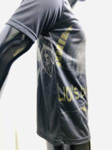 เสื้อยืดลายตาข่ายระบายอากาศยืดได้สองทางเสื้อยืดคอกลมพิมพ์ลาย100% โพลีเอสเตอร์แบบเต็มตัวกำหนดเอง - Product Image 5