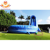 Toboggans aquatiques gonflables géants pour enfants et adultes, 18 pieds, usage commercial, château gonflable à haute vague, parc d'attractions, grande capacité