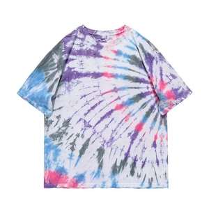 T-shirt ample pour homme, nouveau modèle 2026, couleur personnalisée, dégradé foncé, tie-dye, manches courtes, été - Product Image 6