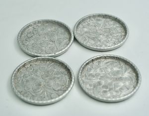 Posavasos de aluminio de lujo, posavasos plateado de diseño de hojas, la mejor calidad, venta al por mayor - Product Image 6