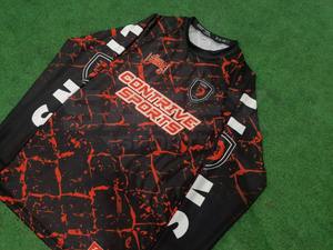 T-shirt de compression MMA BJJ à manches longues personnalisé avec logo, imprimé par transfert thermique, respirant, séchage rapide, rashguard de Jiu Jitsu, créez le vôtre - Product Image 2