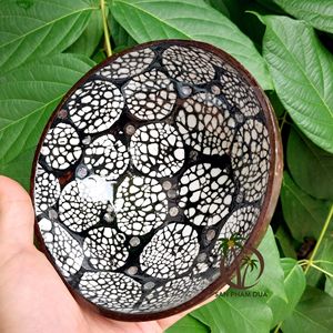 Bol en laque de noix de coco de haute qualité avec peinture sûre / Bol en coquille de noix de coco laqué unique au Vietnam - Product Image 3