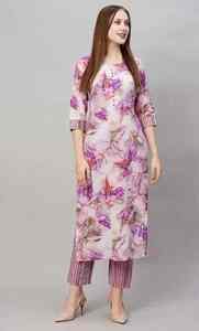 Ensemble Kurti et pantalon en coton sur mesure du fabricant, tenue traditionnelle indienne pour tous les jours, meilleur prix, livraison rapide - Product Image 2