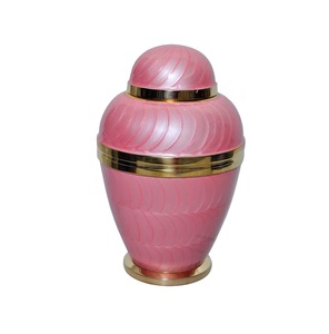 Precio al por mayor, urna de cremación de latón para adultos con Banda Dorada, suministros funerarios de la mejor calidad, urnas de cremación a la venta - Product Image 1