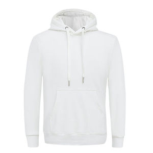 Sweat-shirts à capuche tricotés unis de haute qualité, anti-boulochage, coupe ajustée, avec impressions en relief uniques, en polyester/coton, pull d'hiver - Product Image 2