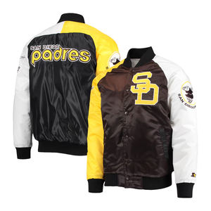 Chaqueta de Iniciación con Nombre y Número de Equipo de Diseño Personalizado, Chaquetas de Satén de Béisbol Bordadas por Lote - Product Image 3