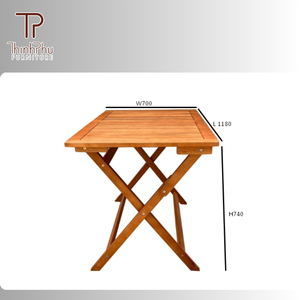 Acacia Meubles De Jardin Table Pliable pour Cuisine Villa Cour Hôtel Salle À Manger Loisirs Restaurant En Plein Air Use- VietNam - Product Image 1