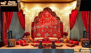 ฉากหลังที่มีสีสันสำหรับ Sangeet ชุดม่านแขวนสีสันสดใสสำหรับตกแต่งยามค่ำคืน - Product Image 6