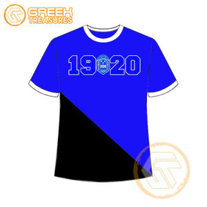 Camisetas Personalizadas al por Mayor para Mujeres de la Hermandad Zeta Phi Beta, de Verano, Secado Rápido, Transpirables, Antiarrugas, 100% Algodón, Casuales - Product Image 2