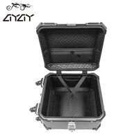 Coffre de moto détachable tout en aluminium, tout en or, 55L, boîte multifonction