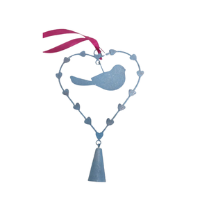 Meilleure vente de tenture murale en fer avec cœur au design de luxe en couleur bleue, faite à la main, décoration intérieure personnalisée pour le salon - Product Image 1