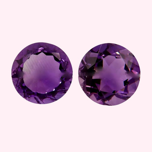 Améthyste naturelle de qualité supérieure, taille brillant ronde, 100 % naturelle, pierre précieuse en vrac pour la création de bijoux fins haut de gamme. - Product Image 5