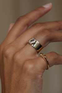 Venta al por mayor 14K oro amarillo Fairmined 1.32ctw hexágono corte brillante diamante blanco Natural boda joyería anillo diseño para ella - Product Image 3