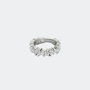 3.60CTW Mixed Shape Prong <b>Set</b> Cluster Eternity <b>Ring</b> 14k Gold Lab Grown Diamond Multi Shape Wedding Band Jewelry <b>for</b> <b>Women</b> - Product Image 5