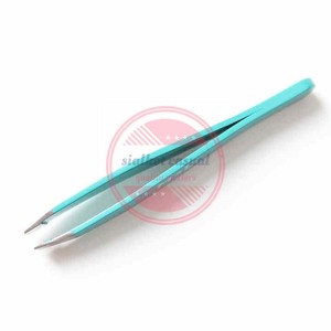 Pince à épiler professionnelle personnalisable pour extensions de cils, en acier inoxydable durable, longueur 10 mm, vente en gros - Product Image 2