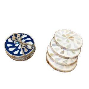 Kitchen Bone Resin & <b>Wood</b> New Design Customized Round Hottest Drink coaster Wooden Holder with Tea Coasters Super Quality - Product Image 6