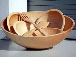 Cuenco redondo de madera antigua curvada para servir ensaladas, Bol de servicio de madera Vintage, fabricante y proveedor superior de la India - Product Image 2