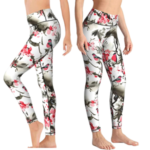Breathable Different Design Sublimation Printing <b>Women</b> Wear <b>Leggings</b> Elastic Waist Yoga <b>Leggings</b> - Product Image 1