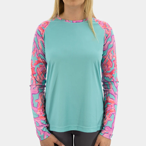 Custom Women Long Sleeve Stretch <b>Swimming</b> Running Surfing Fishing <b>Shirt</b> Cooling Sun Protection <b>Shirts</b> - Product Image 1