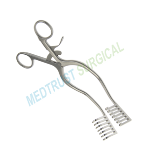 Retractor cerebeloso Miskimon en ángulo 8 1/4 7x7 puntas brazos afilados instrumento quirúrgico reutilizable de acero inoxidable - Product Image 4