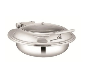 Fourniture directe d'usine de formes rondes demi-couvercle en verre cadre de plat à friture 7 litres, équipement de service de restaurant, chauffe-aliments 7L - Product Image 6