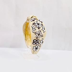 2025 nouvelle vente chaude indien perlage bandeau haut noué accessoire de cheveux avec bijoux embellis à la main Collection de printemps - Product Image 2