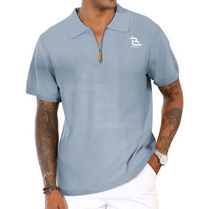 El mejor artículo Camiseta polo con cremallera de cuarto de verano de nuevo diseño de alta calidad hecha en Pakistán con mangas cortas - Product Image 1