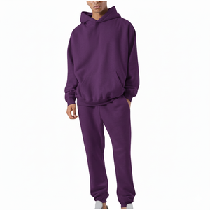 Ensemble de survêtement décontracté deux pièces ARTIST INDUSTRY avec logo/design personnalisé, respirant, 400 GSM, ensemble sweat-shirt et pantalon pour homme - Product Image 3