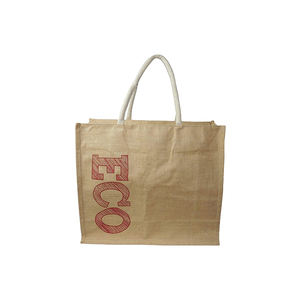 Sac fourre-tout en jute écologique de haute qualité fait à la main Sacs à provisions personnalisés Go Green Meilleur prix de vente - Product Image 3