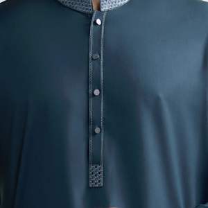 Dark Teal <b>Men</b> Shalwar Kameez Traditional Pakistani Suit For <b>Men</b> High Quality Fabric Designer <b>Kurta</b> Pajama Custom Made - Product Image 4