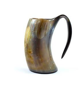 Mug en corne de buffle poli à la main, écologique, design animal naturel, vaisselle durable, décoration d'intérieur moderne HA - Product Image 2