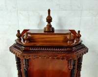 Temple domestique en bois pour la prière hindoue, à suspendre au mur ou à poser sur table, design moderne style ferme, en bois de rose, fabriqué en Inde, pour mariage