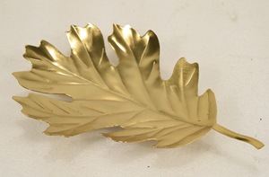 Plato de hoja de oro hecho a mano, bandeja para servir, café, restaurantes, accesorios de decoración, Catering, plato y bandeja de estilo hoja, ligero - Product Image 6