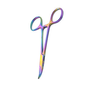 Pinzas médicas de acero inoxidable para trabajo pesado, pinzas de bloqueo de hemostato curvo dentado completo, fuente de alimentación Manual - Product Image 2