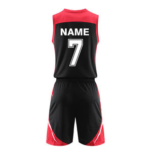 Uniformes de Baloncesto para Hombre Transpirables y Antiarrugas, Conjunto de Uniforme de Baloncesto de Poliéster Liso Personalizado - Product Image 3
