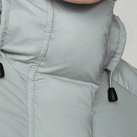 Jaket Puffer Wanita Model Baru 2026, Panjang Sedang, Berbahan Katun, Berkerudung, Jaket Puffer Wanita Musim Dingin Panjang