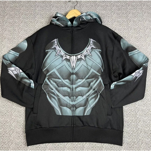 Sudaderas con capucha y cremallera completa personalizables para hombres y adultos, diseño de gran tamaño para la máxima comodidad, impresión por sublimación hecha de poliéster de manga completa - Product Image 4