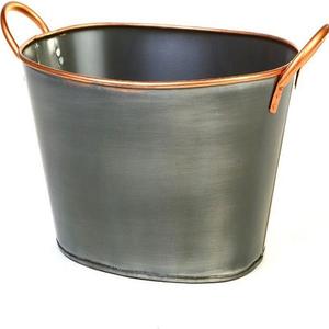 Classic Design <b>Wine</b> Chiller and Cooler Bar Beer Champagne Ice Bucket Deluxe Quality Metal <b>Wine</b> Cooler With Leaf Design Handles - Product Image 3